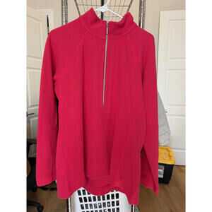 Women's Tommy Bahama Quarter Zip Pullover size Large in hot pink